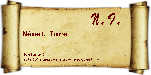 Német Imre névjegykártya